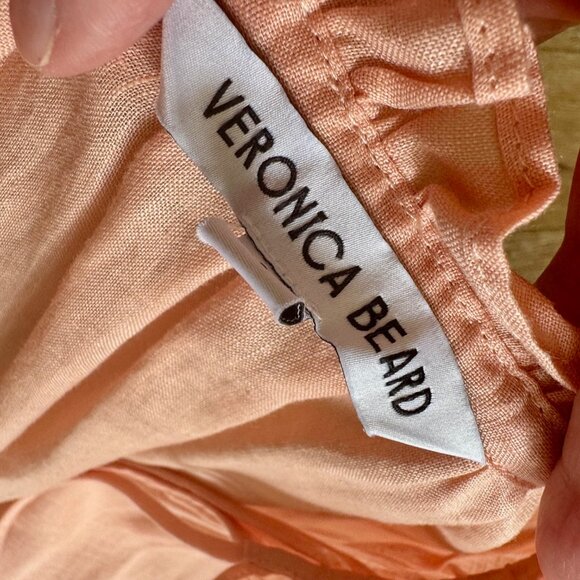 VERONICA BEARD Hawken Tiered Linen Minidress - Picture 3 of 7